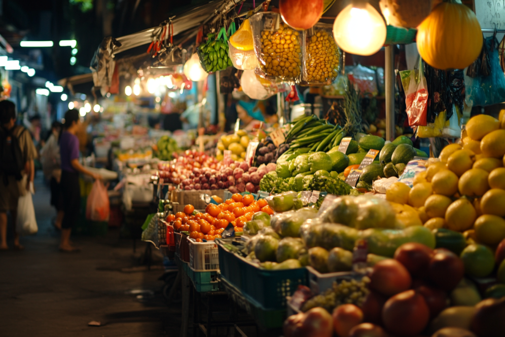 Asian fruit markets for travel cheaply